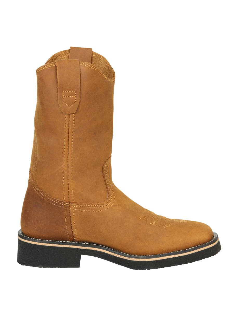 Establo Men’s Rodeo Work Boot - Crazy Leather in Mango 41549