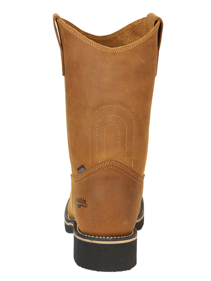 Establo Men’s Rodeo Work Boot - Crazy Leather in Mango 41549