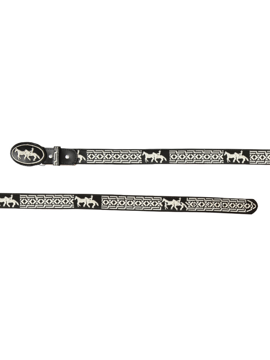 Cowboy Belt - El  Senor de los Cielos - Horse - Black 41690