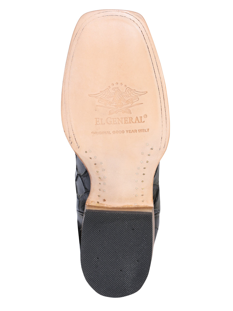 El General Rodeo Boot - Imit Pirarucu - Black 41792