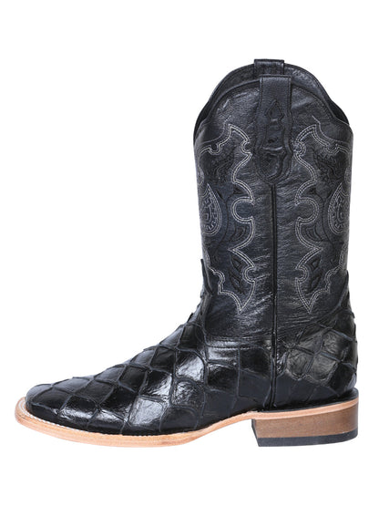 El General Rodeo Boot - Imit Pirarucu - Black 41792