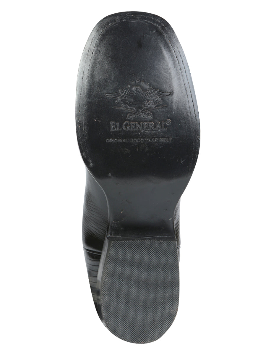 El General Men's Rodeo Boot - Imitation Lizard - Black 41904