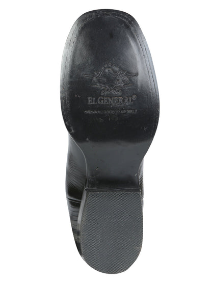 El General Men's Rodeo Boot - Imitation Lizard - Black 41904