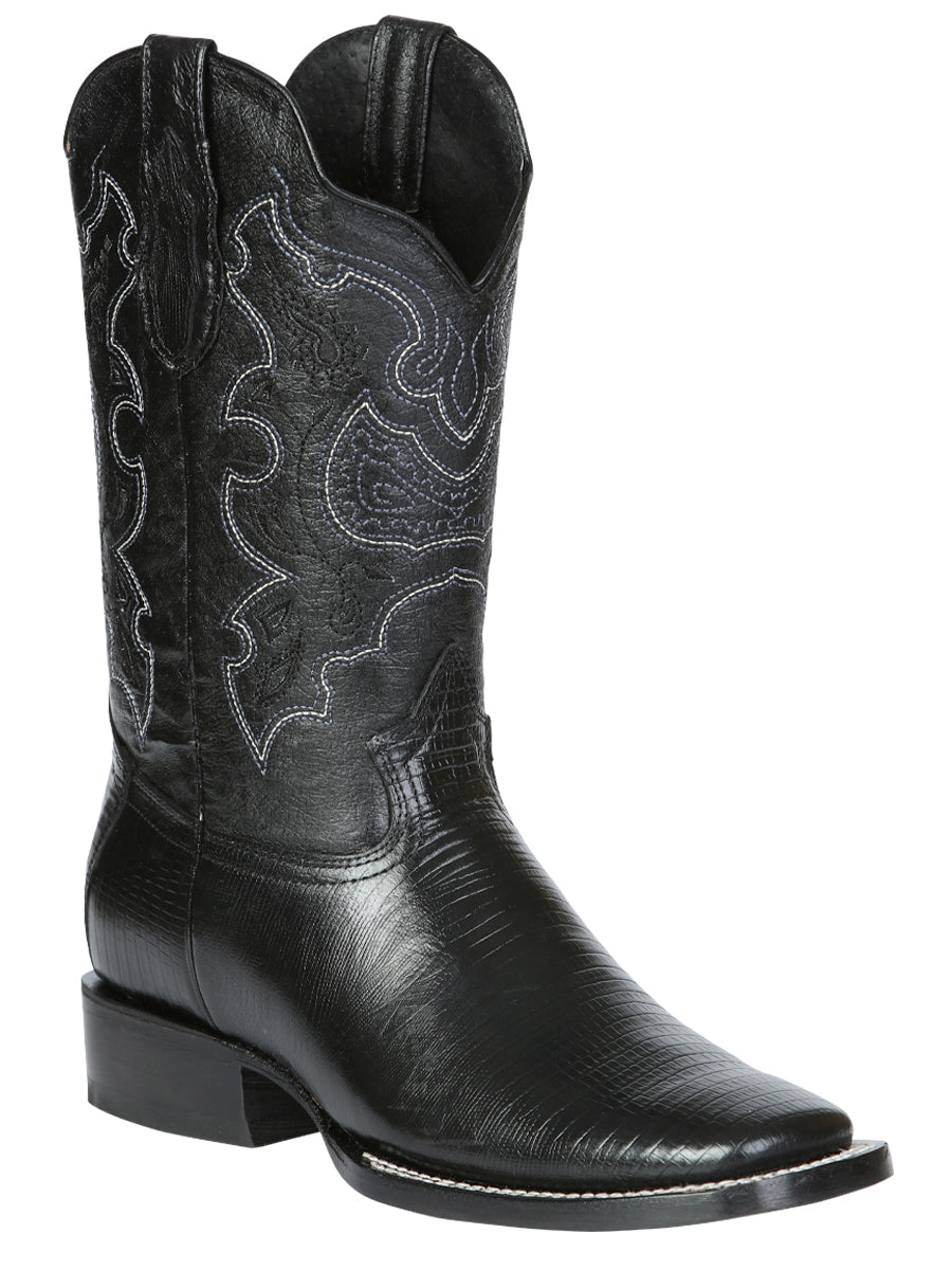 El General Men's Rodeo Boot - Imitation Lizard - Black 41904