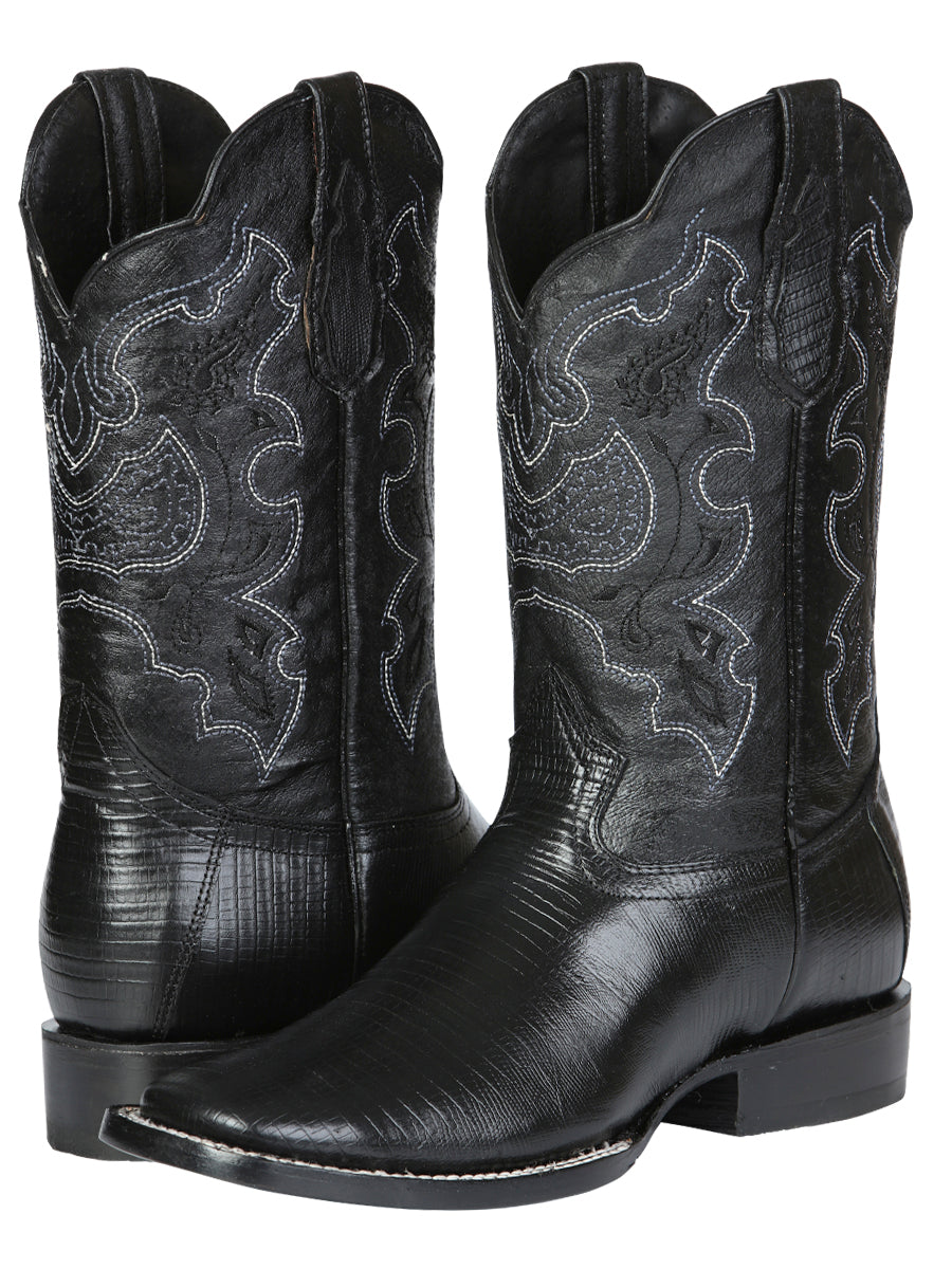 El General Men's Rodeo Boot - Imitation Lizard - Black 41904