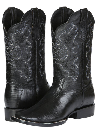 El General Men's Rodeo Boot - Imitation Lizard - Black 41904