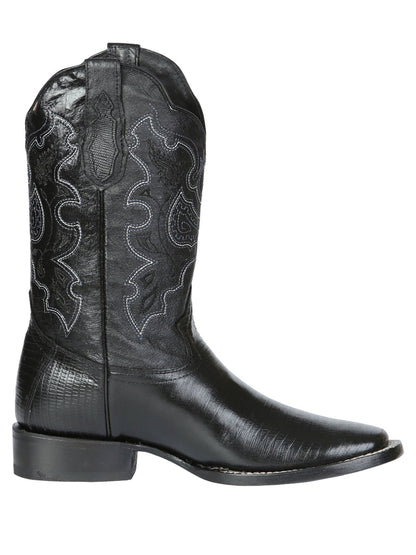 El General Men's Rodeo Boot - Imitation Lizard - Black 41904