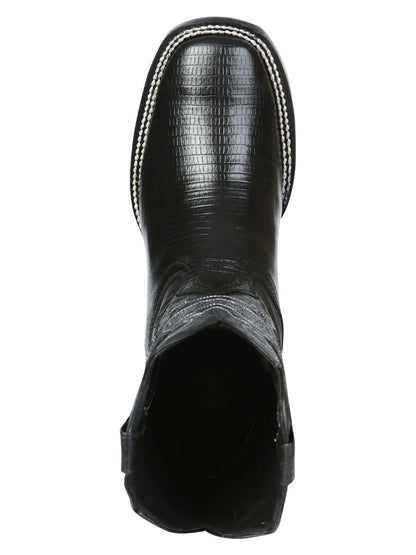 El General Men's Rodeo Boot - Imitation Lizard - Black 41904