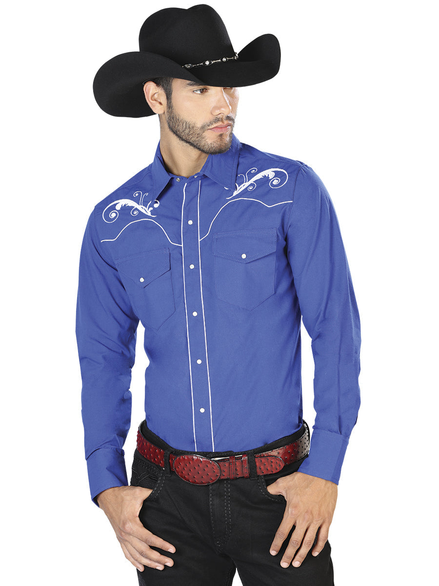 Blue Western Long Sleeve Shirt 42959