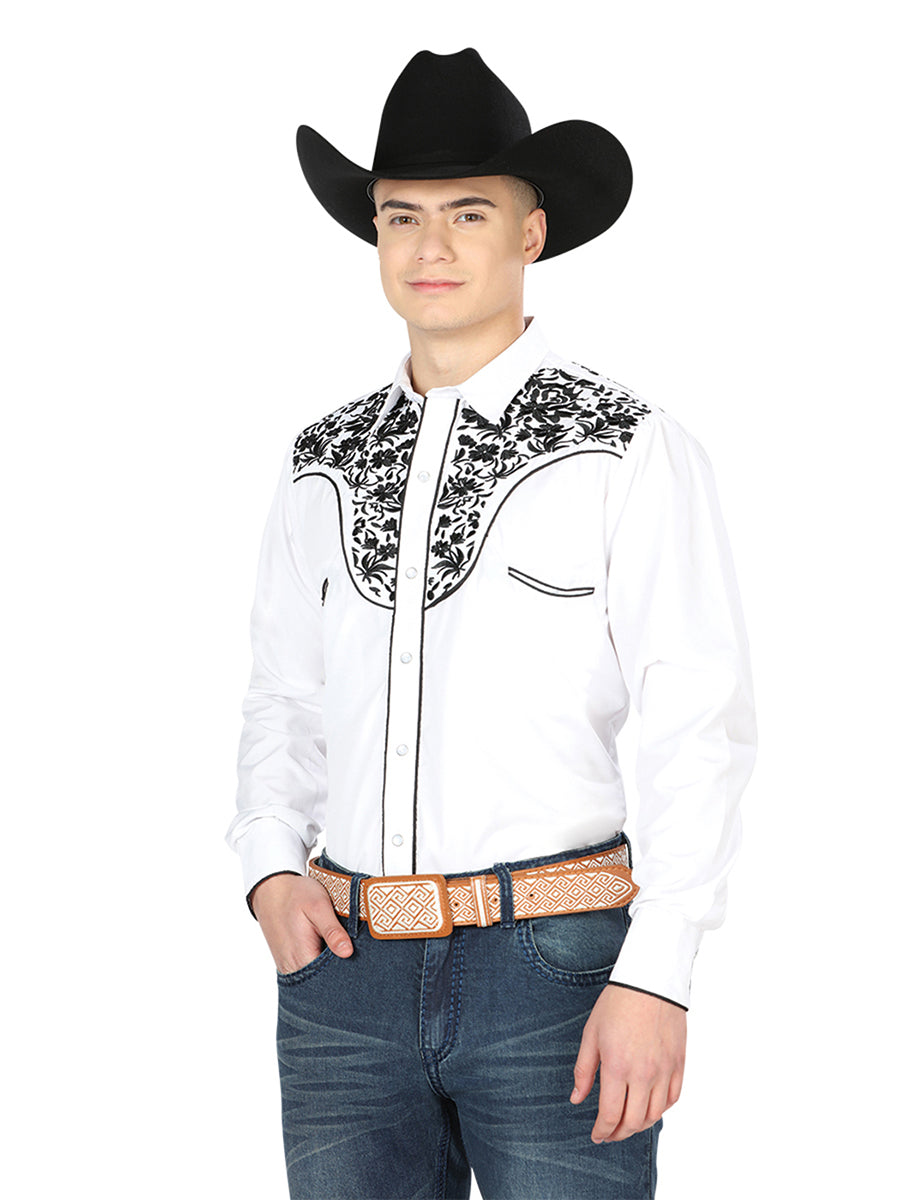 El Señor de los Cielos Embroidery Shirt White/Black 43300