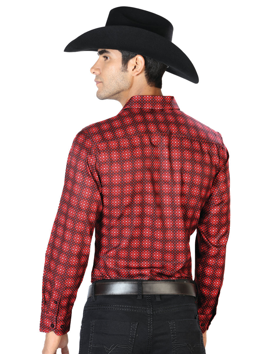 Red Casual Casual Long Sleeve  Shirt 43552