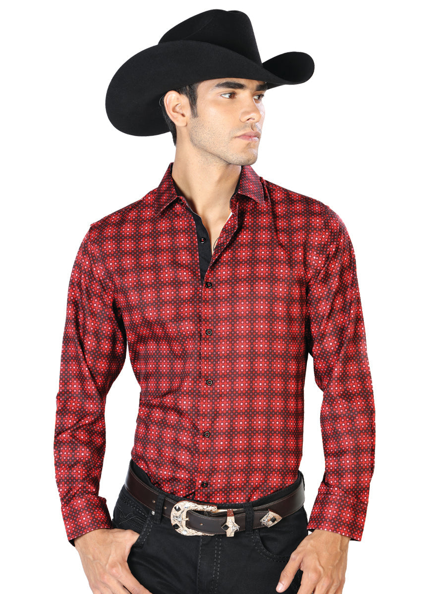 Red Casual Casual Long Sleeve  Shirt 43552