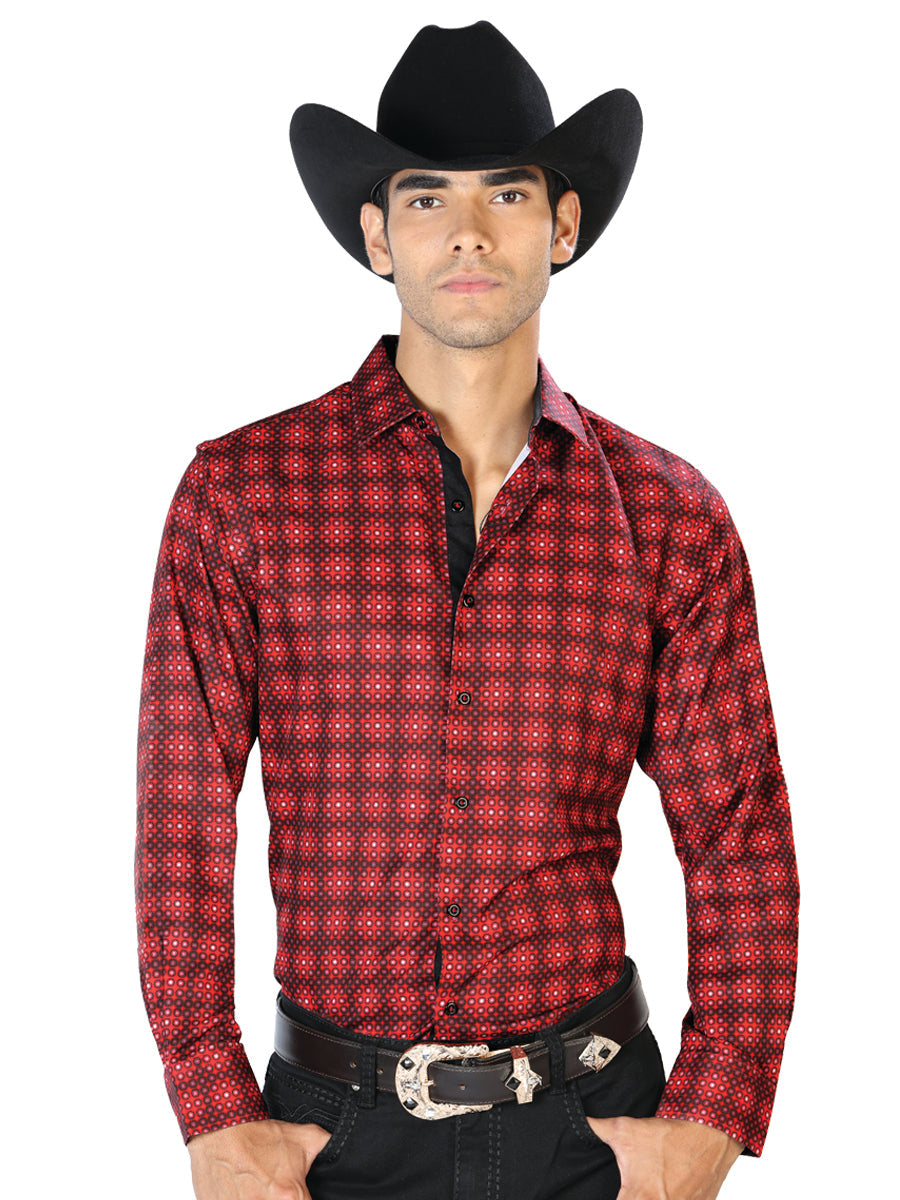 Red Casual Casual Long Sleeve  Shirt 43552
