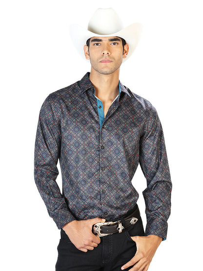 Black And Gold LCasual Long Sleeve Shirt 43556