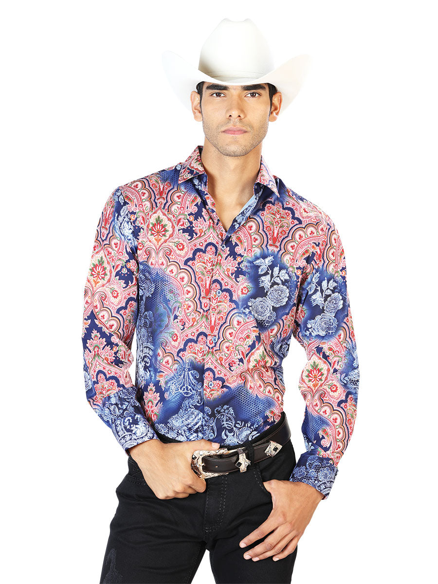 Navy Casual Long Sleeve Shirt 43580