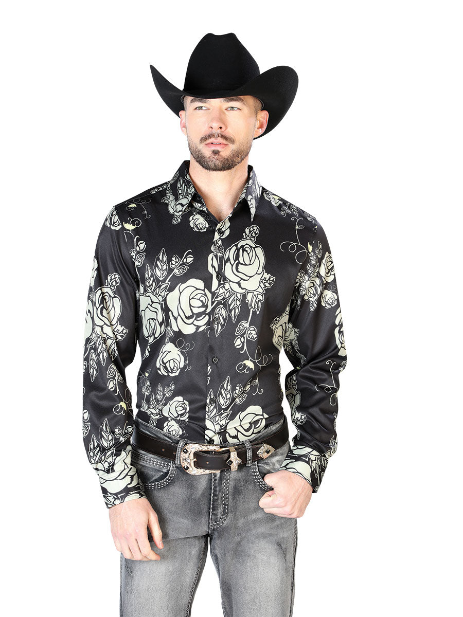 Black Casual Long Sleeve Shirt 43679
