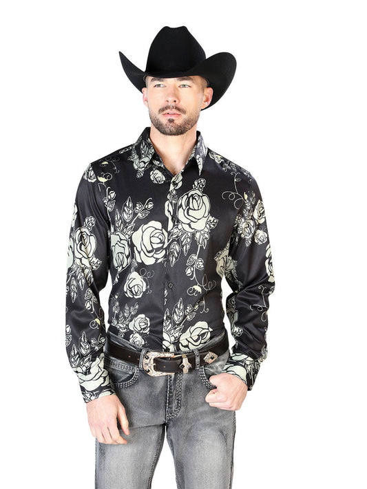 Black Casual Long Sleeve Shirt 43679
