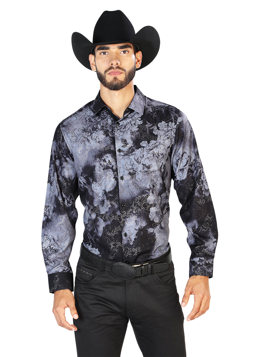 Black Casual Long Sleeve Shirt 43849