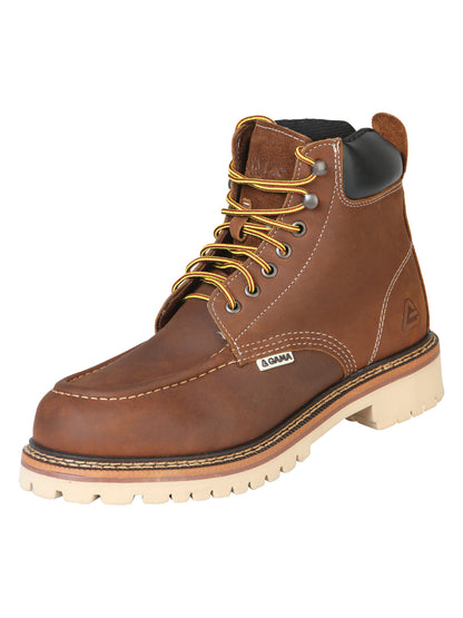 Ankle Work Boot with Laces - Gama Grasso Roble Leather 43980