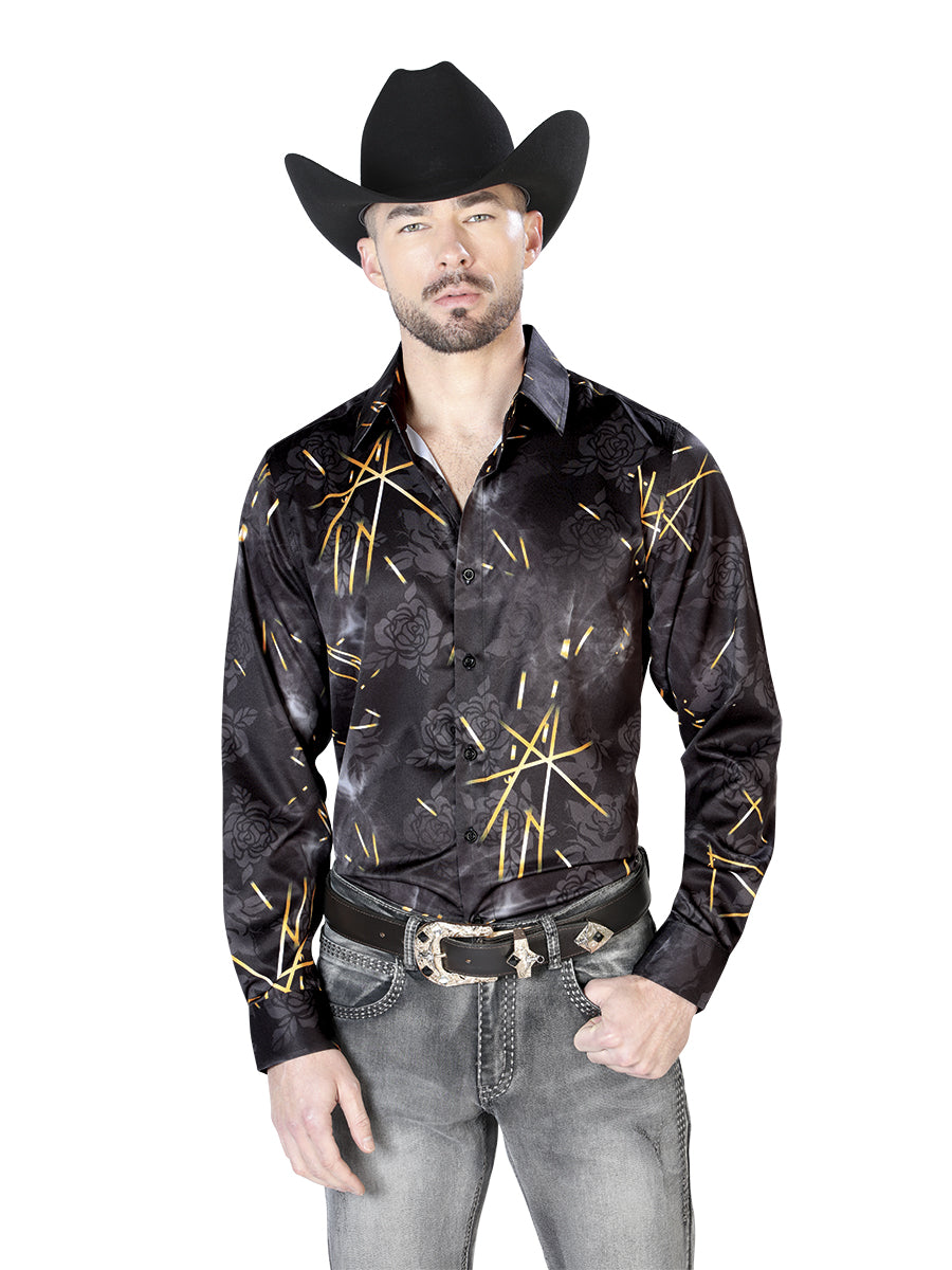 Black Casual Long Sleeve Shirt 43989
