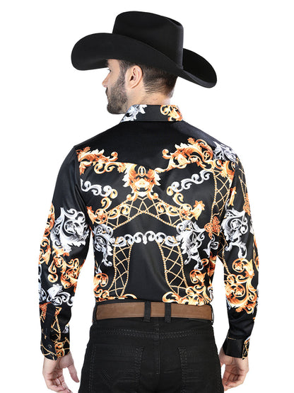 Black Gold  Casual Long Sleeve Shirt 44085
