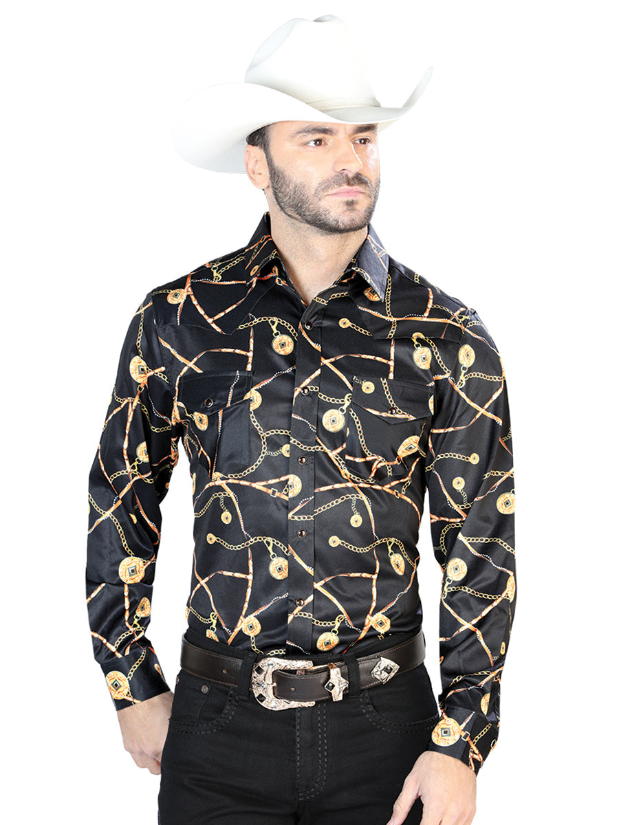 Black Casual Long Sleeve Shirt 44087