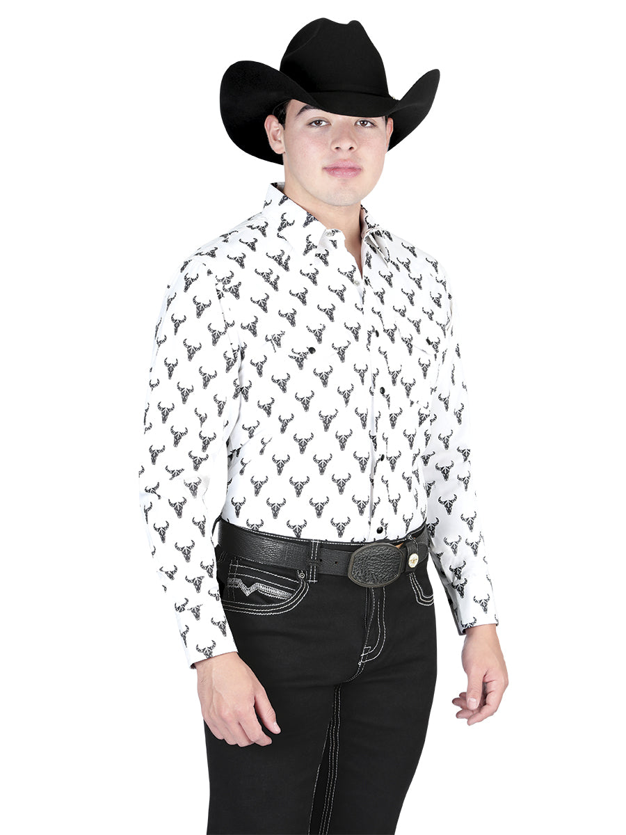 El General White Western Shirt 44305