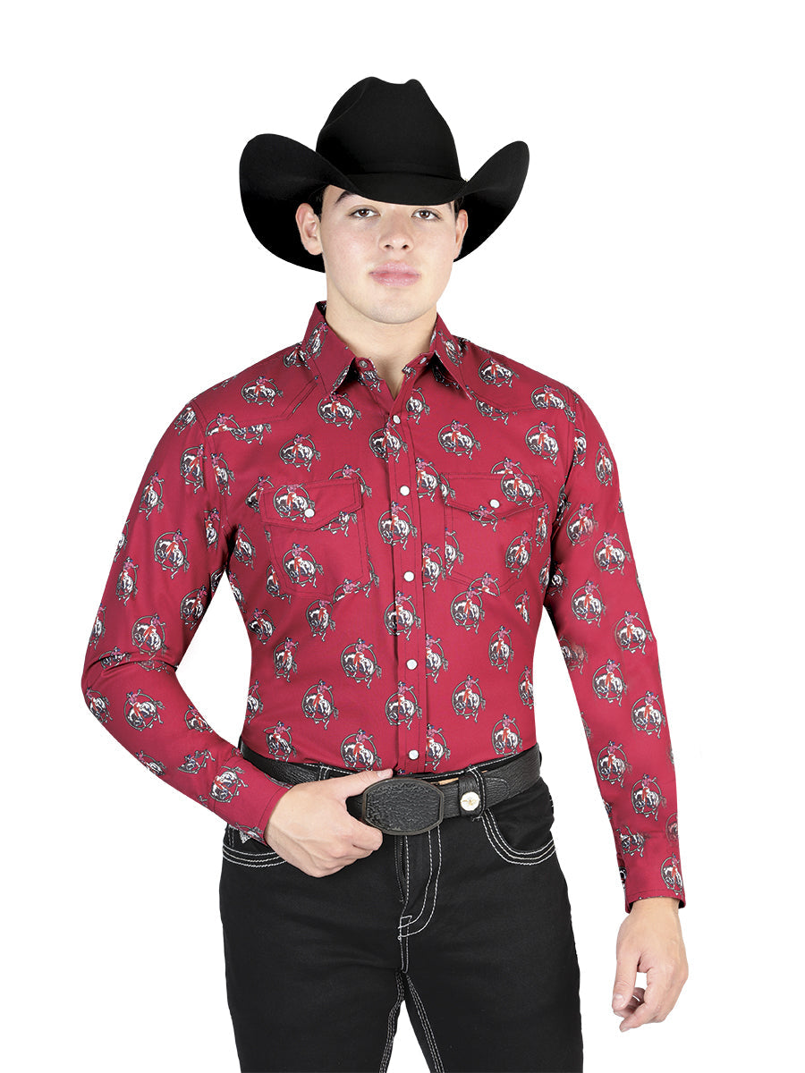El General Red Western Shirt 44306