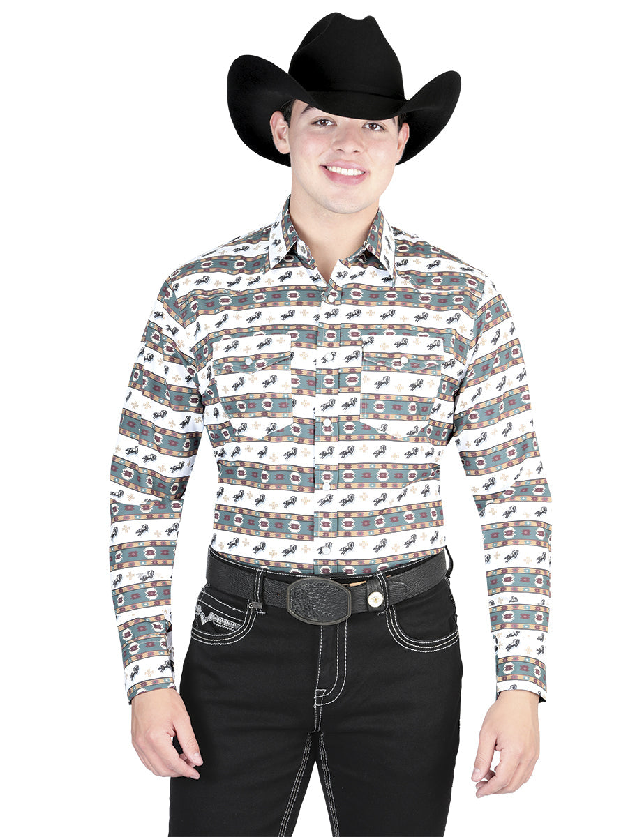 El General White/Green Shirt 44322
