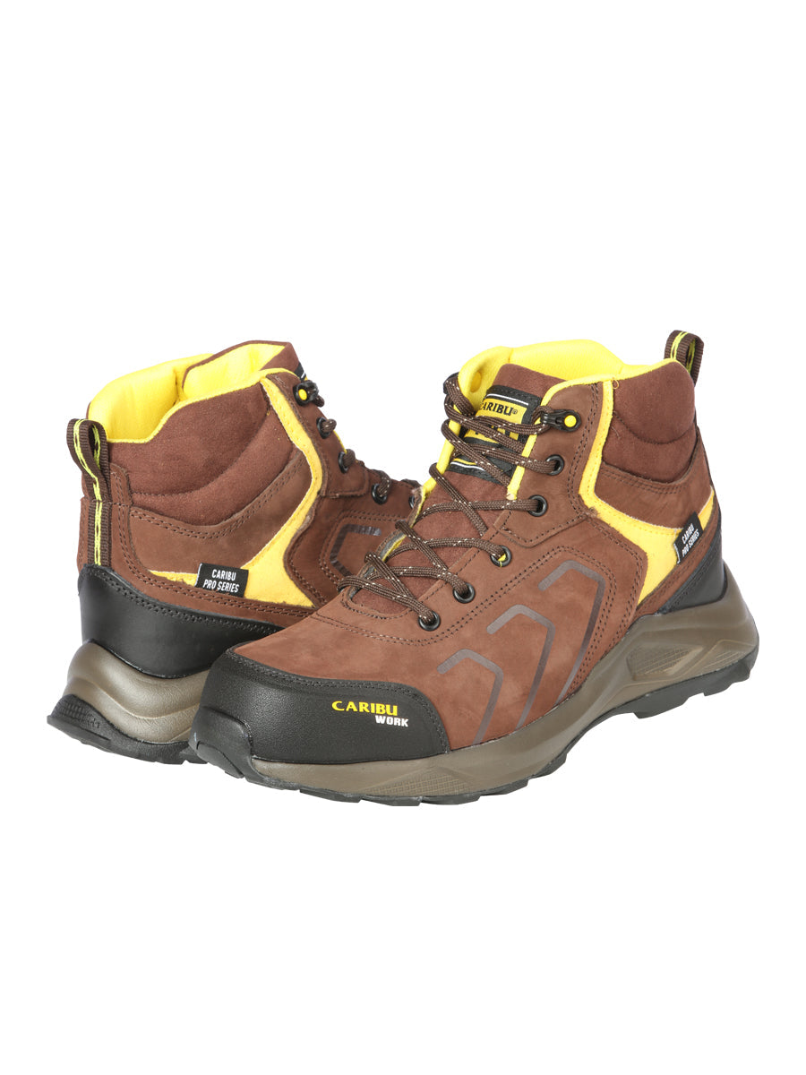Work Shoe Caribu - Synthetic finish   -  Brown/Yellow 44362