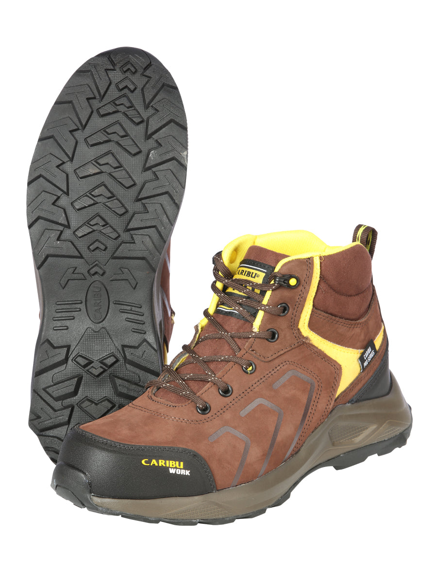 Work Shoe Caribu - Synthetic finish   -  Brown/Yellow 44362