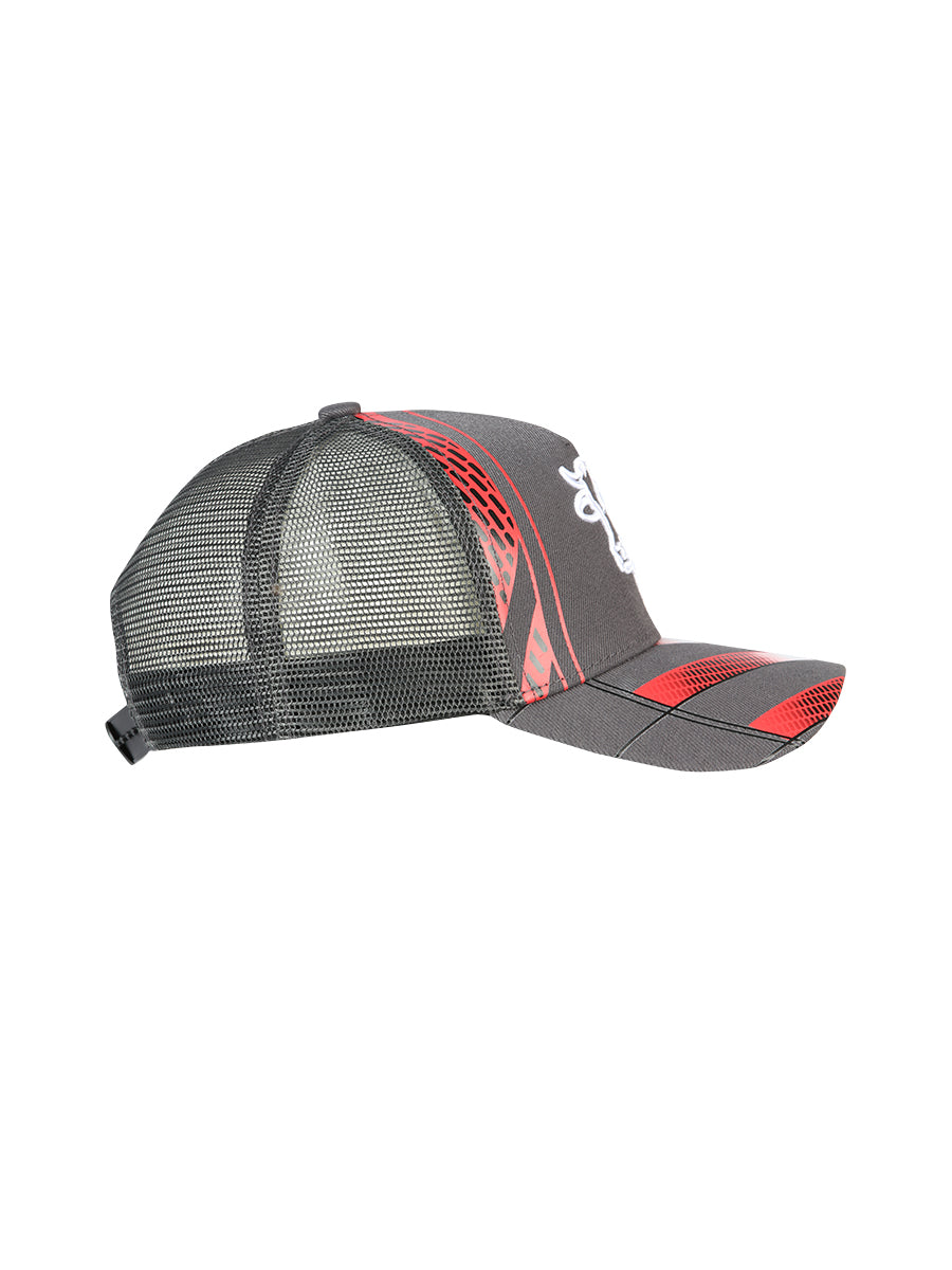 El General Bull Hat- Grey/Red 44372
