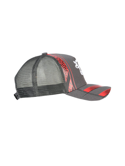 El General Bull Hat- Grey/Red 44372