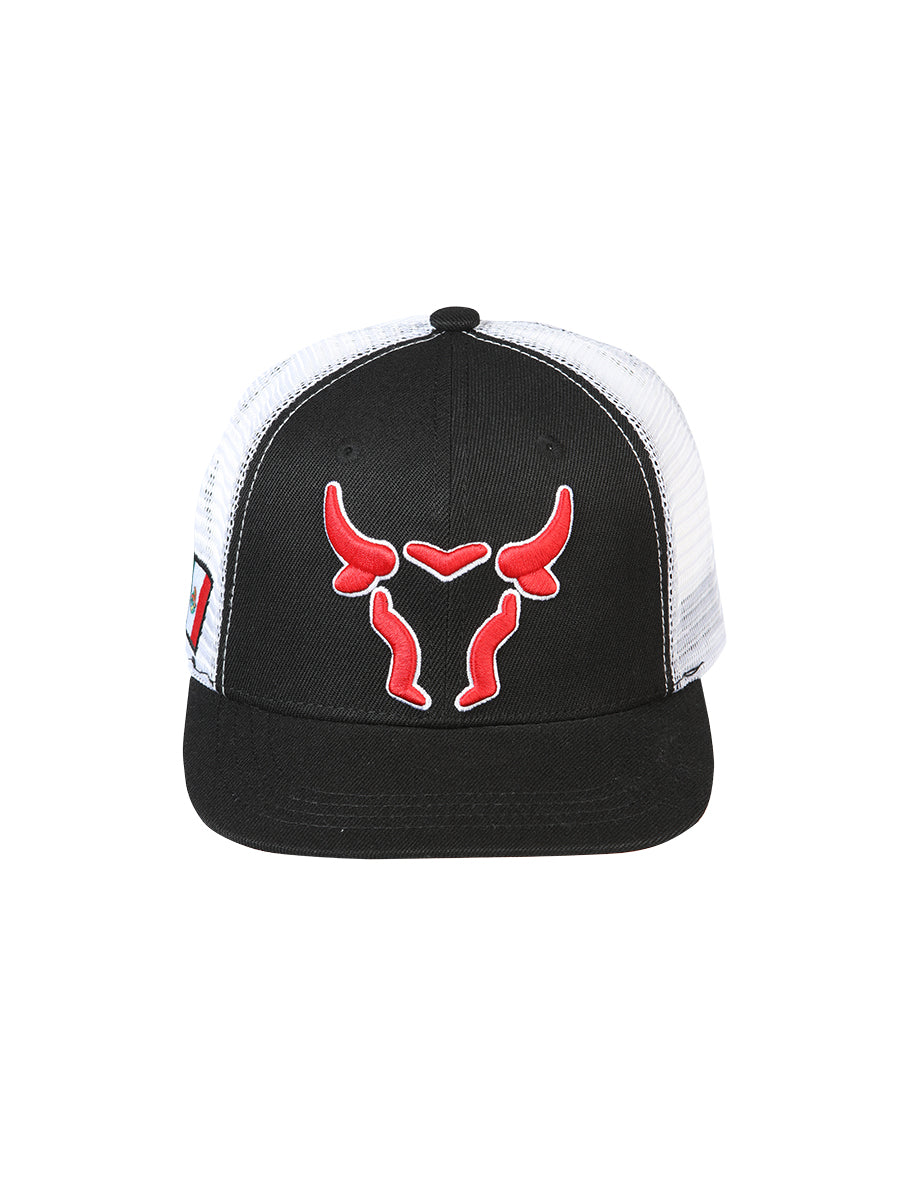 El General Bull Cap - Black/White Fabric 44377