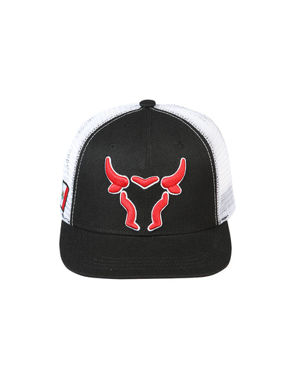 El General Bull Cap - Black/White Fabric 44377