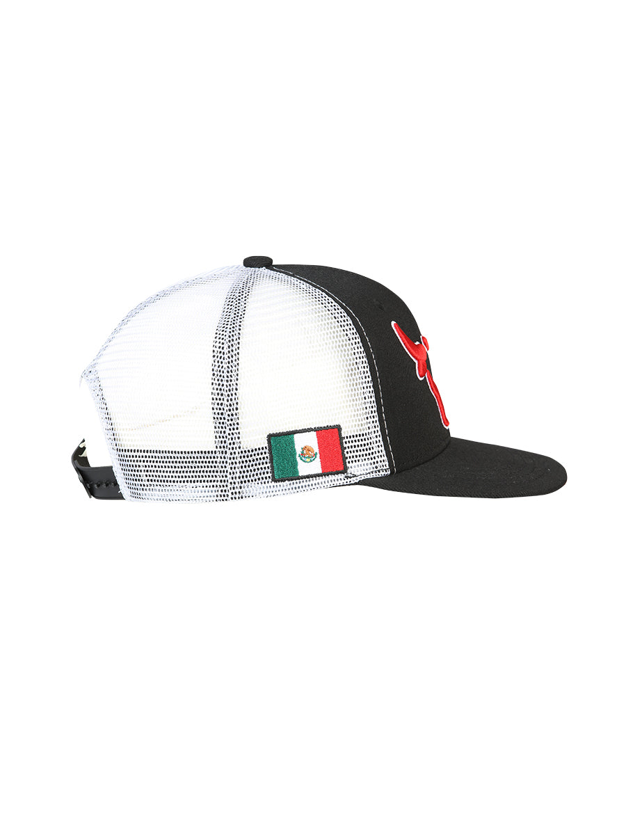 El General Bull Cap - Black/White Fabric 44377