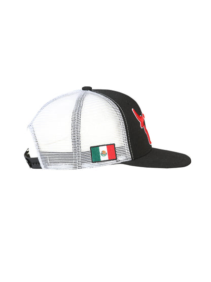 El General Bull Cap - Black/White Fabric 44377