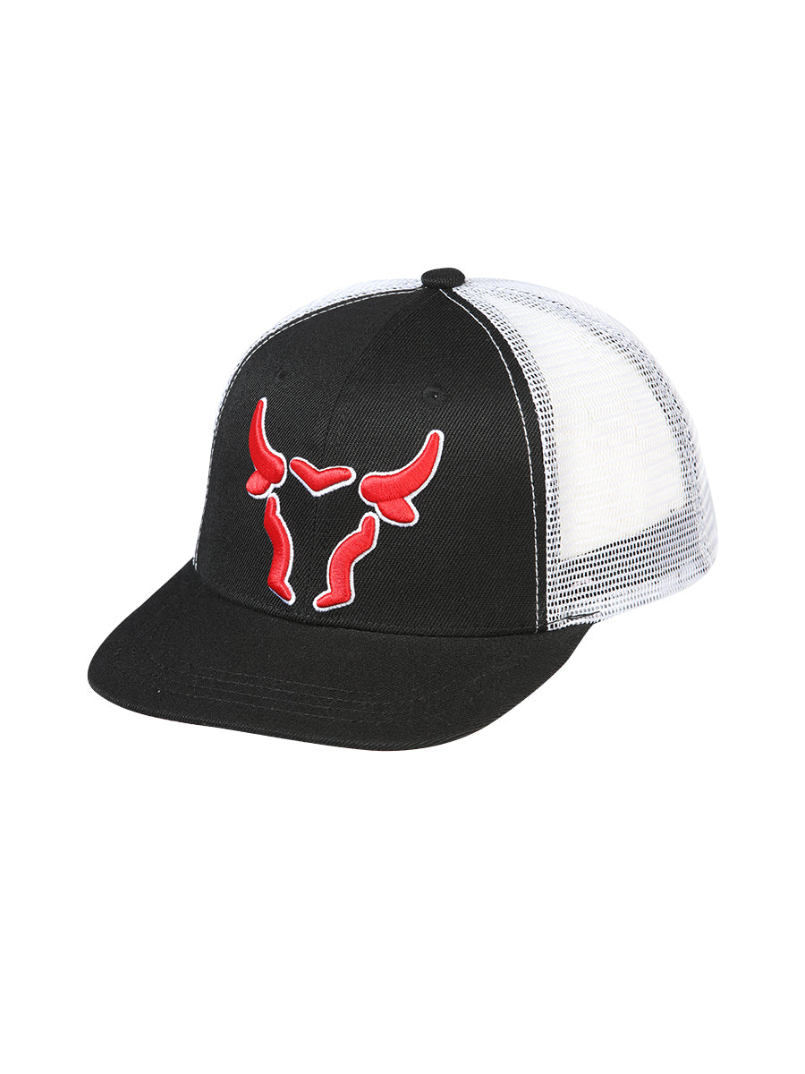El General Bull Cap - Black/White Fabric 44377