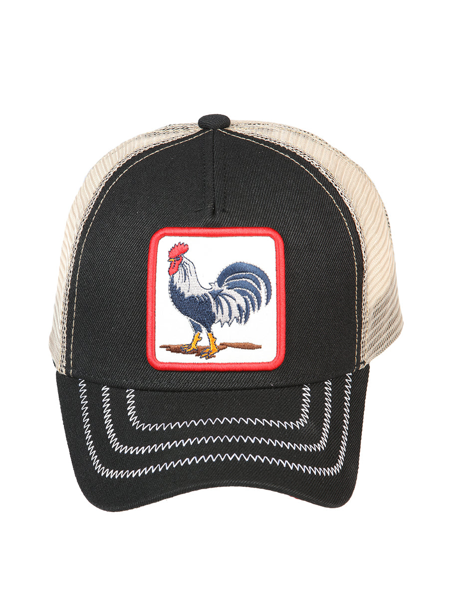 El General Rooster Hat- Black/Taupe 44388