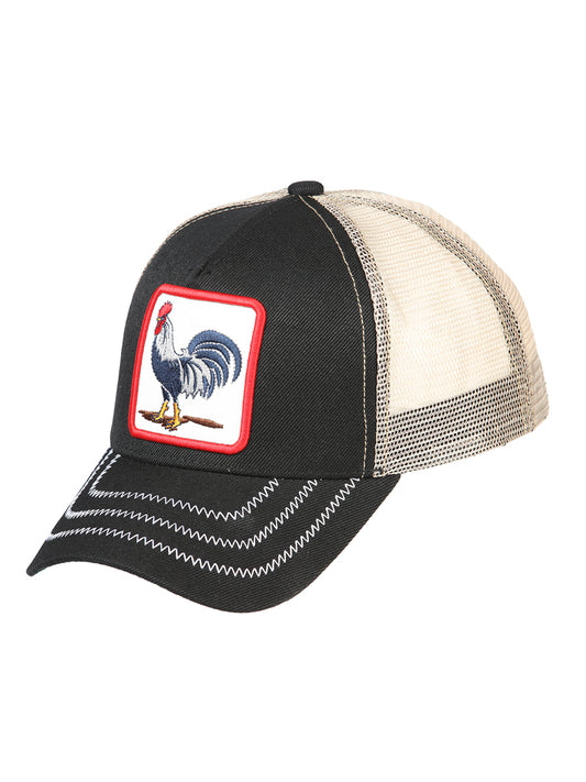 El General Rooster Hat- Black/Taupe 44388