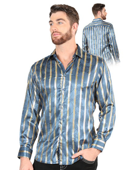 El General Teal Casual Long-Sleeve Shirt 44580