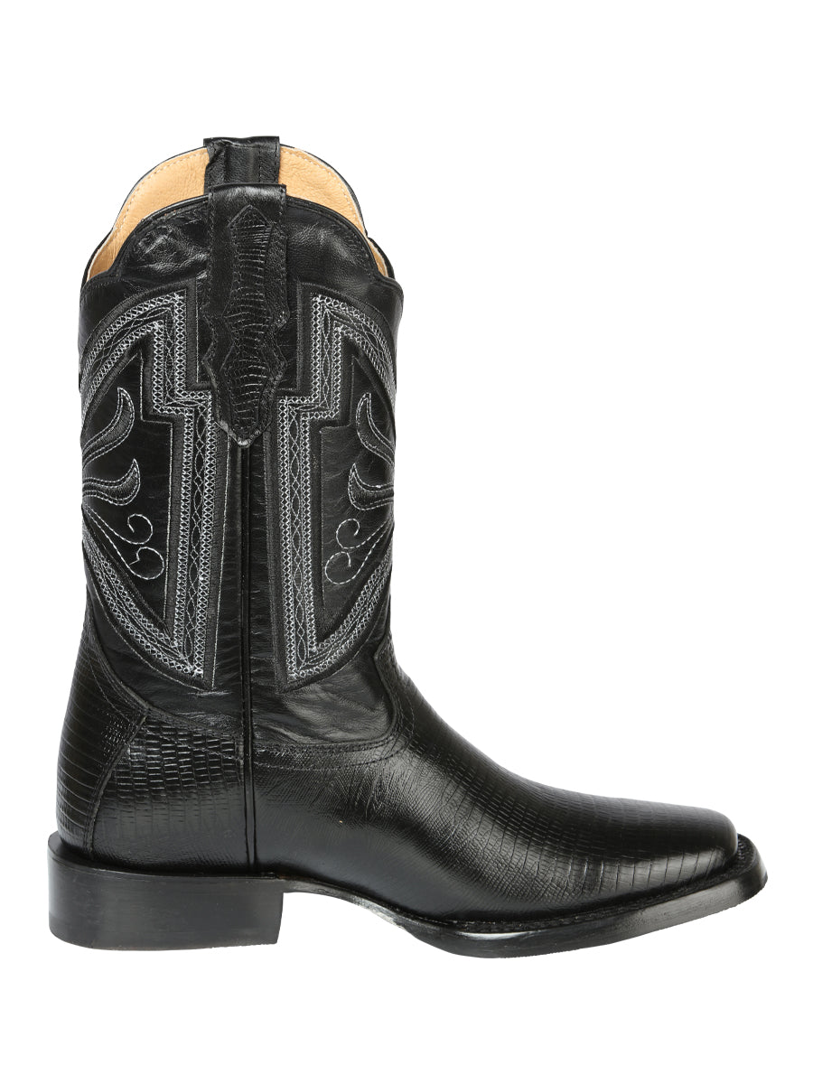El General Men's Rodeo Boot - Imitation Lizard - Black 44666