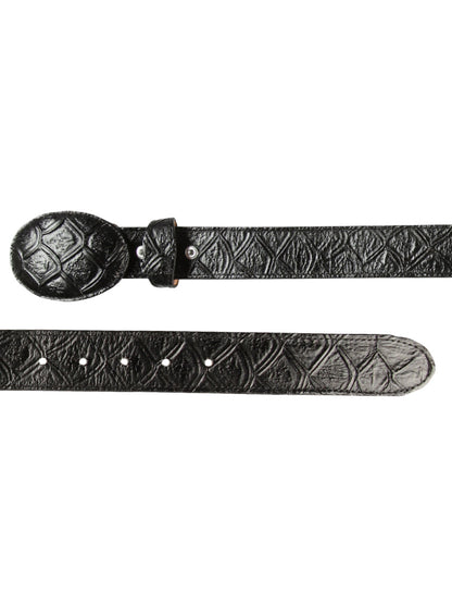 Cowboy Belt - El General  - Imitation- Pirarucu - Black 44667