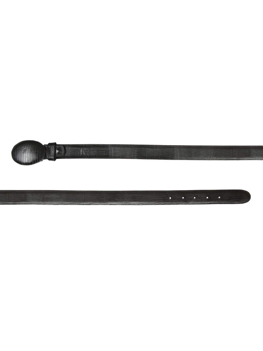 Cowboy Belt - El General  - Imitation Lizard - Black 44670