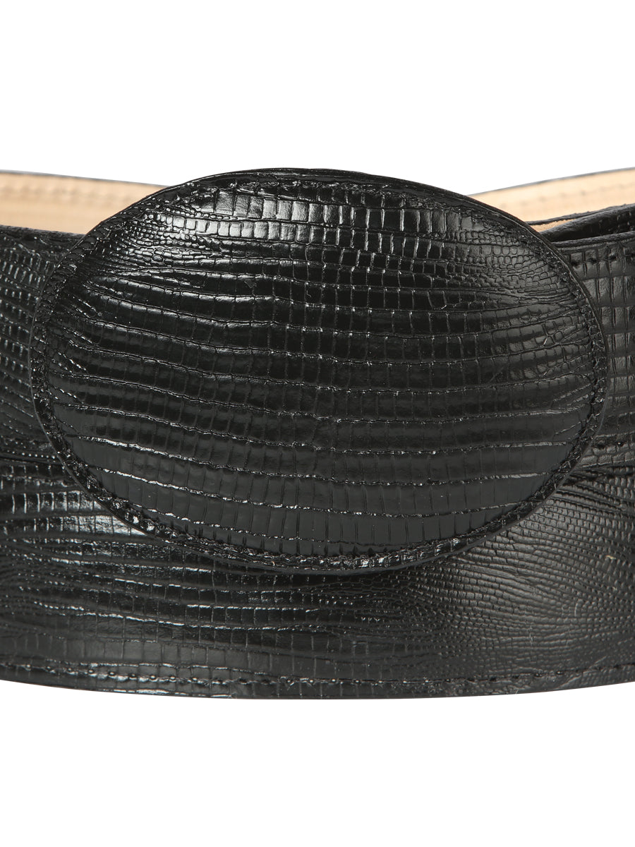 Cowboy Belt - El General  - Imitation Lizard - Black 44670