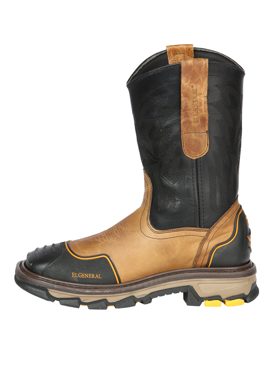 El General Men’s Work Boot - Crazy Leather - Mantequilla 44686