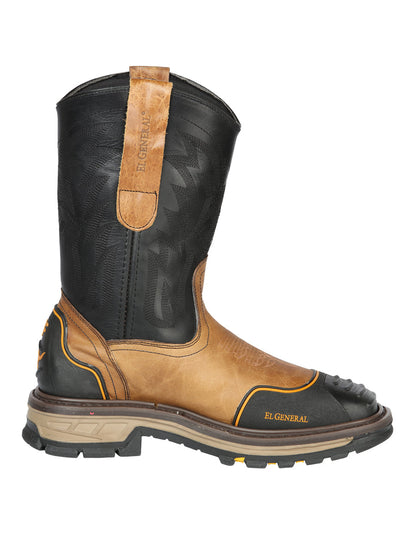 El General Men’s Work Boot - Crazy Leather - Mantequilla 44686