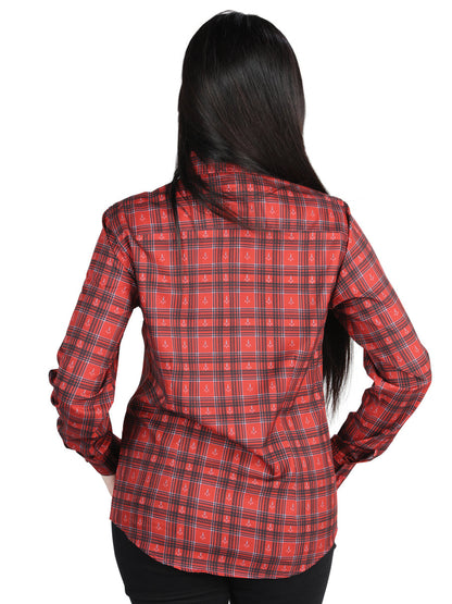 El General  -  Casual Long-Sleeve Shirt  - Red 44722