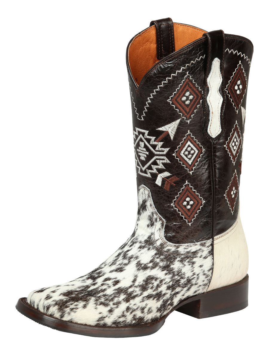 El General Men’s Square Toe Genuine Cowhide Cowboy Boot - 44862