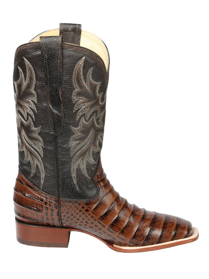 El Señor de los Cielos Men’s Rodeo Boot - Imitation Caiman Belly  Leather - Brown

 44937